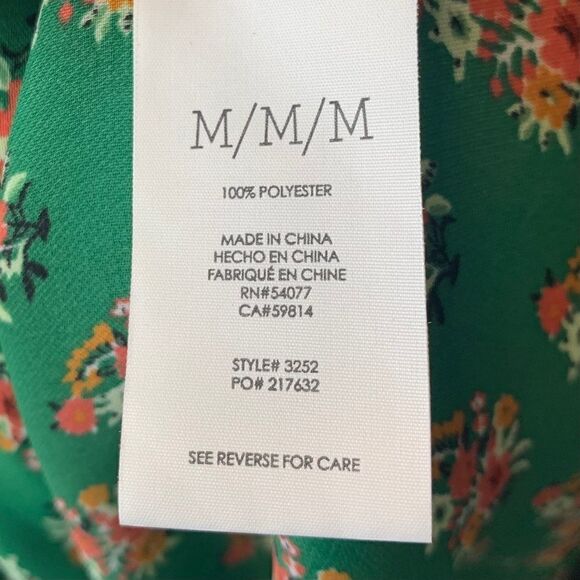 Cabi Green Stevie Floral Bouquet Tunic Blouse #3252 Size M - Picture 6 of 7